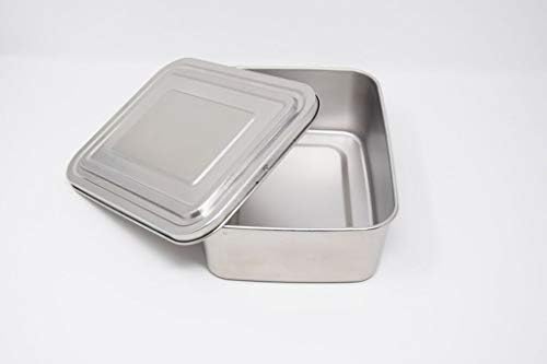 Ecotanka 2,0L Lunchbox Tin with Lid Ideal for Nursery, Childrens, Baby, Childs, Kids, Office, School and Outdoor Camping | Lunch Box Bento Box | Made From High Quality Stainless Steel (304) | Ecological Sustainable – BPA Free – Strong and durable stainless steel canister | Environmentally Friendly Food Take