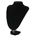 Jewelry Display Stand - Black Velvet Necklace Display Bust Holder 4.5 x 9 x 7 inches