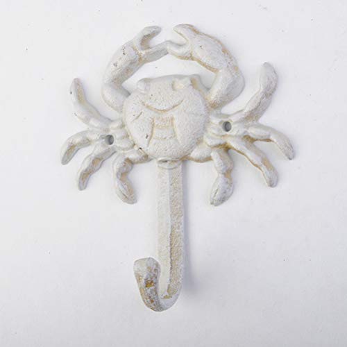 TOPBATHY 3pcs Nautical Hooks Crab sea Shell Shape Wall Hooks Coat Towel