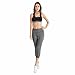 YIDAINLINE Women's Yoga Capris Pants Tummy Control Workout Running Yoga Capris Leggings(X-Large,Light Gray)