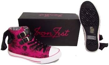 pink and black high tops