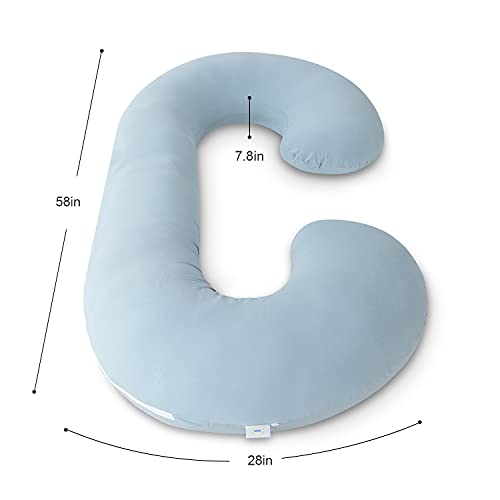 INSEN Pregnancy Pillow, Cooling Pregnancy Body Pillow with Jersey Cover
