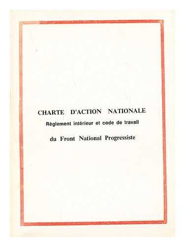 Charte D Action Nationale Reglement Interieur Et Code Du