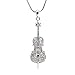 chelseachicNYC Crystal Cello Necklace Silver