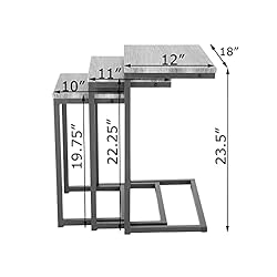 Zenvida Nesting Side/End Tables Set of 3 Modern