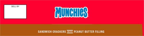 MUNCHIES PEANUT BUTTER CRACKERS 1.42OZ 8 PACK