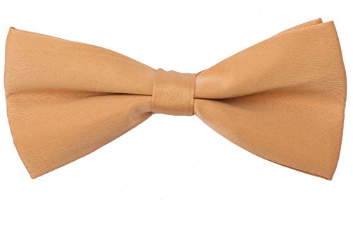ORSKY Mens' Bow Tie and Suspenders Adjustable Elastic 47 Inches Mustard Yellow - Thumbnail 6