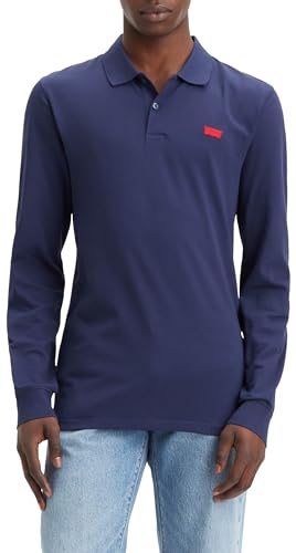 Long-Sleeve Slim Housemark Polo Chemise Homme, Naval Academy, M