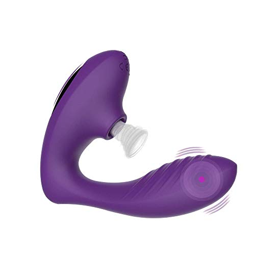 Clitoral Sucking Vibrator with Clitoris and G-Spot Stimulation, Wearable Dildos Couple Vibrators with 10 Suction & Vibration Settings, Rechargeable Waterproof Massager Sex Toys for Women