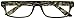 Classic Rectangular Negative Strength Prescription Eyewear Glasses Power -1.00 thru -2.25 (Grey Tortoise, -2.25)