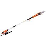 GARCARE 6.5-Amp Corded Pole Chain Saw Hedge Trimmer with 8-Inch Automatic Chain Lubrication System and Adjustable Head
