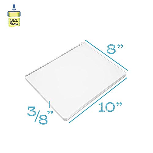 Gel Press Monoprinting Print Plate - 8” X 10” Gel Plate - Printmaking Supplies - Reusable Gel Printing Plate for Press Art for Card Making, Scrapbooking, Journaling, Arts and Crafts, Home Decor