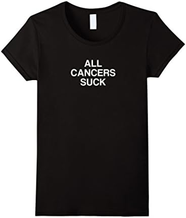 Womens All Cancers Suck Tshirt Medium Black
