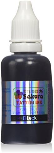 Iron Sakura Tattoo INK Pigment High Quality Black Color 30ml 1oz Black Color by Iron Sakura