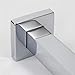 Weirun Straight Shower Arm with Flange Ceiling Mount,4 Inch Square Rain Shower Head Extension Arm Replacement,Shower Head Extension Pipe Chrome