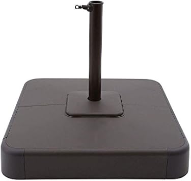 Amazon Com Hampton Bay 11 Ft Led Offset Outdoor Patio Umbrella With Base In Sunbrella Henna Yjaf 052l C Garden Outdoor