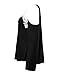 ZANZEA Ladies Off Shoulder Lace Crochet Hollow Long Sleeve Loose Blouse Tops (22W, Black)