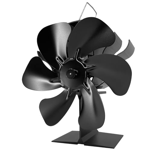 Shenyini Stove Fans for Fireplaces,Fireplace Fans, 6 Pieces, 6 Pieces Fireplace Fans, Wood Stove/Fireplace/Fireplace Fans (Standard)