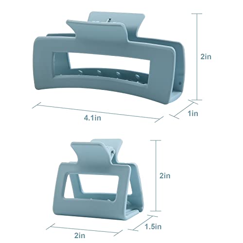 10 Pack Hair Claw Clips, Neutral Hair Clips for Women, Large Claw Clips, Small Rectangle Claw Hair Clips, Matte Hair Claws Hair Styling Accessories for Thick/Thin Hair