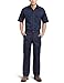 Carhartt Men's Big & Tall Twill Short Sleeve Work Shirt Button Front,Navy,XX-Large Tall