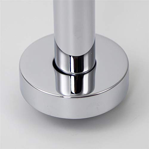 Weirun Bathroom 1/2 NPT All Brass 4-Inch Straight Shower Arm with Flange Ceiling Mount,Chrome