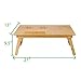 Mind Reader Laptop Lap Desk Flip Top with Drawer, Foldable Legs, Breakfast Tray, Bamboo Brownthumb 4