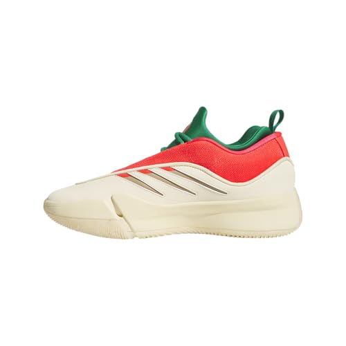 adidas Unisex Dame 9 Basketball Sneaker, Warm Vanilla/Lucid Red/Warm Sandstone, 17 US Men