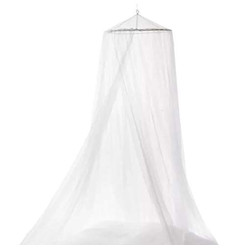 Gyswshh 250cm Single Door Hung Mosquito Net Bed Curtain Canopy Outdoor Fly Insect Decor White - Thumbnail 5