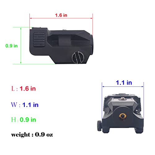 HZCAVSCIH Green Laser Sight USB Rechargeable, Compact Picatinny Rail Mount Green Dot Laser Gun Sight, Hunting Shooting Tactical Laser Sight for Pistol Rifle