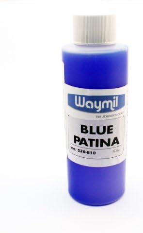 Blue Patina Aging Solution Oxidized copper, brass, bronze, and white metal