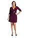 Star Vixen Women's 3/4 Sleeve Buckle Detail Swingy Dress Plus Size