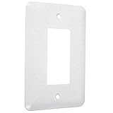 Hubbell-Bell WMTW-R Maxi Metallic Wallplate with One Decorator/Rocker, Single Gang, White Textured