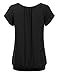 Loose Fit Top Plus Size Shirring Pleated T Shirts
