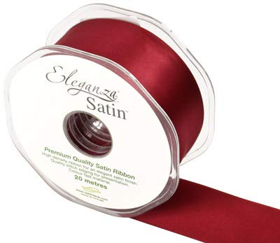 ELEGANZA Premium Quality Ribbon, Satin, Claret, 11 x 11 x 4 cm