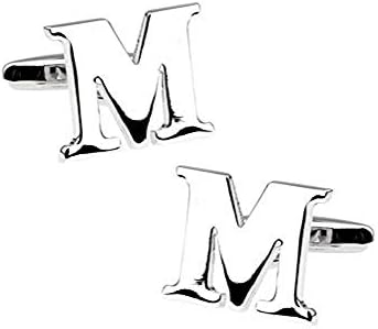 Lovinda Fashion Exquisite Cufflinks Letter M Shirt Studs Fancy design Men Gift 1 pair