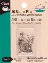 Dritz(R) Button Pins -10/Pkg 3/4 Inch