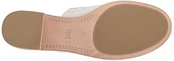 Frye Women's Cindy Mule Heeled Sandal, White, 6 M US