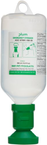 PLUM Eye Wash Station Bottle Refill, 500ml Sterile Saline (Pack of 3) (F24880-0053)
