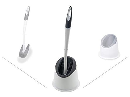 WC-Bürste mit Bürstenhalter/WC-Bürstengarnitur/Klobürste Joy Griff - antibakteriell da ohne Borsten - von BÜMAG