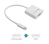 BlueRigger USB-C (Thunderbolt 3 Compatible) to HDMI Adapter (25CM) - for 2016/2017 MacBook Pro,Google Chromebook Pixel, Samsung Galaxy S8/S8+ - Supports 4K @ 60Hz