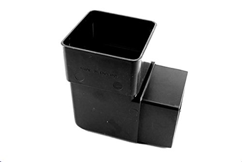 Marshall Tufflex Square 65mm Down Pipe 90 Degree Angle Bend Elbow RWSB1 Black White Brown Clay (Black)