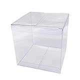 Clear Plastic Favor Boxes 2x2x2 inches by CLEARBOX . 50 PACK. Crystal Clear Easy to Fold boxes. Quality Non-Cracking Material!!!