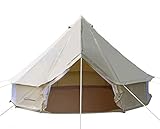 DANCHEL 4-Season Family Cotton Bell Tents (10ft 13.1ft 16.4ft 19.7ft Dia. size options)