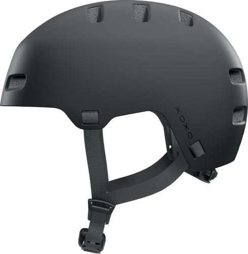ABUS Bike Helmet XOXO, City Helmet in Skater Look, Size S, Black