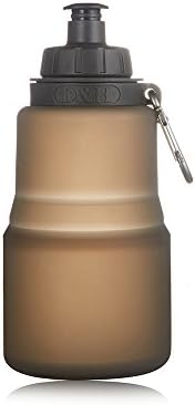 Capacity 480ML(16OZ) Half-Collapsible Silicone Water Bottle for Outdoor Sports&amp;Travel-BPA Free (black)