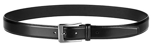 Men's Genuine Leather Dress Belt with Premium Quality - Classic & Fashion Design for Work Business and Casual (Black, 32)