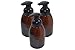 3 Pack Firefly Craft Amber Plastic Foaming Bottles with Chalkboard Labels, 14 ounces each