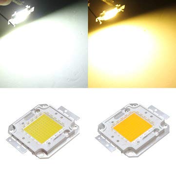 100W White/Warm White High Brightest LED Lamp Chip 32-34V – Indoor Lighting LED DIY Chips – (White) – 1 x LED Grow Light