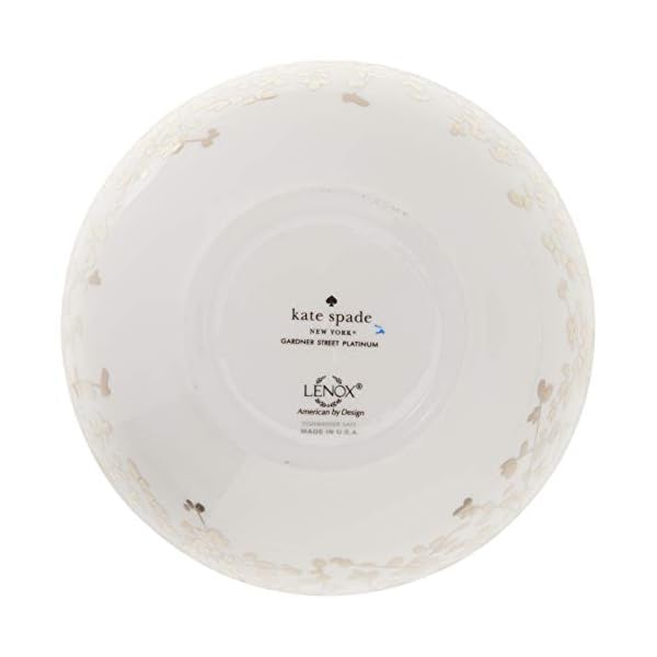 Kate Spade Gardner Street Platinum Bowl FlatwareSoupSpoons, 0.80 LB