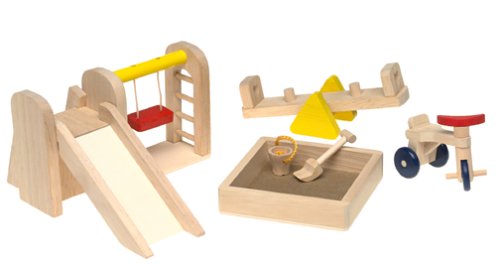 Small World Toys Ryan's Room Wooden Doll House -Play Around Playground Set